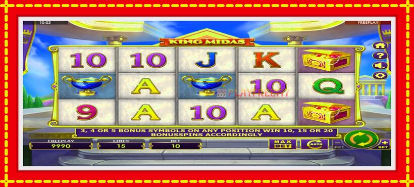 Slot machine King Midas with access to free game online, picture 2