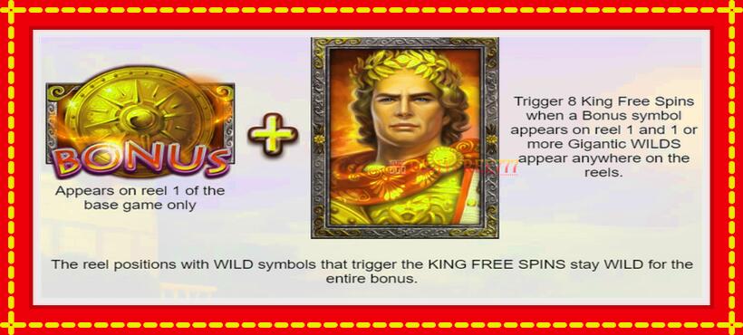 Slot machine King of Macedonia with access to free game online, picture 6