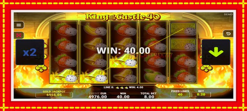 Slot machine King of My Castle 40 with access to free game online, picture 3