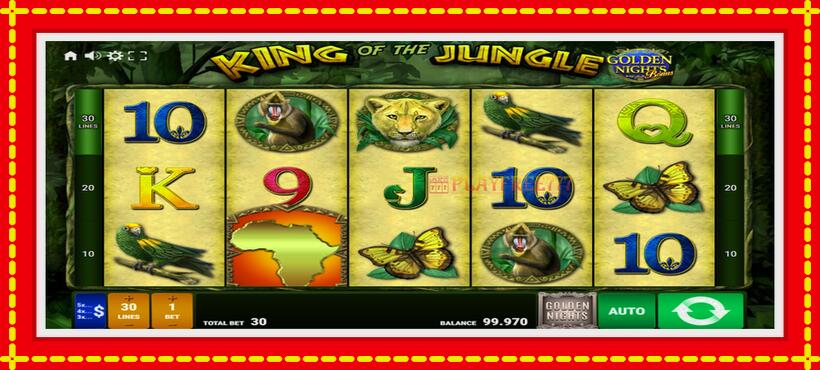 Slot machine King of the Jungle Golden Nights with access to free game online, picture 1