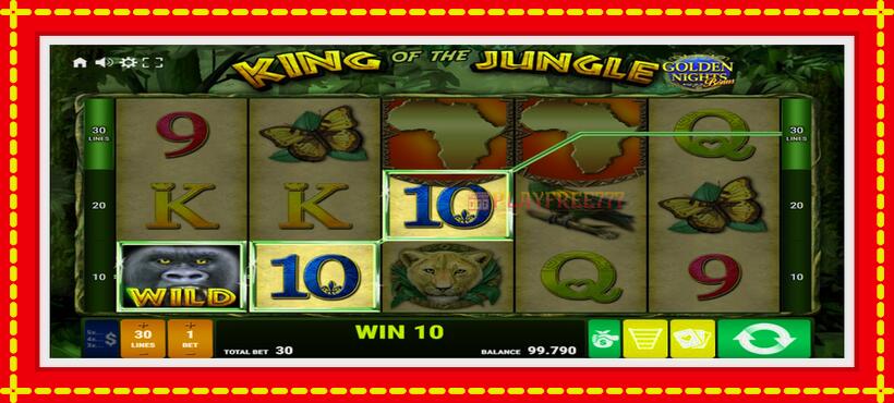 Slot machine King of the Jungle Golden Nights with access to free game online, picture 2