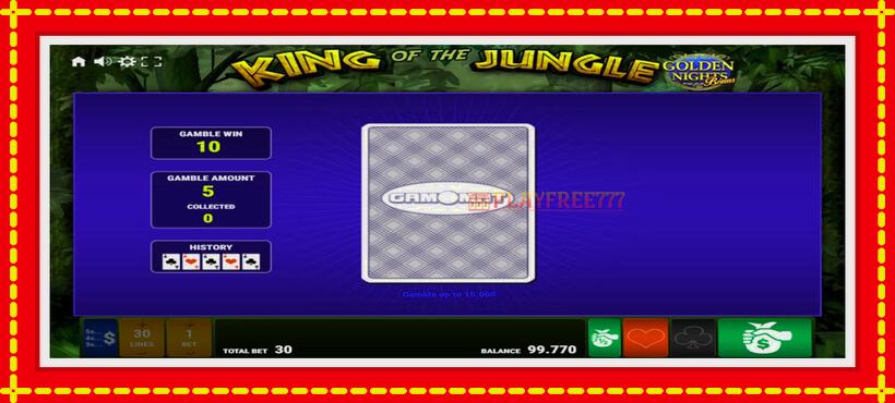 Slot machine King of the Jungle Golden Nights with access to free game online, picture 4