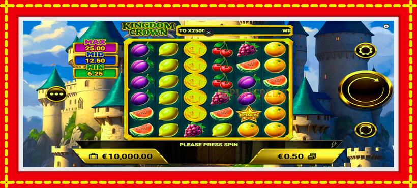 Slot machine Kingdom Crown with access to free game online, picture 1