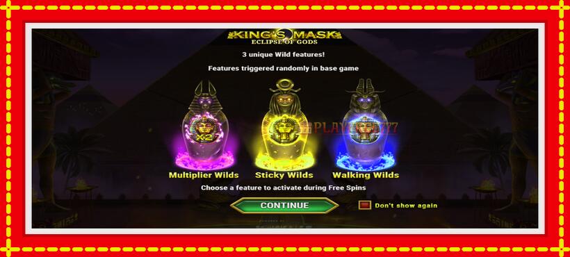 Slot machine King’s Mask Eclipse of Gods with access to free game online, picture 1