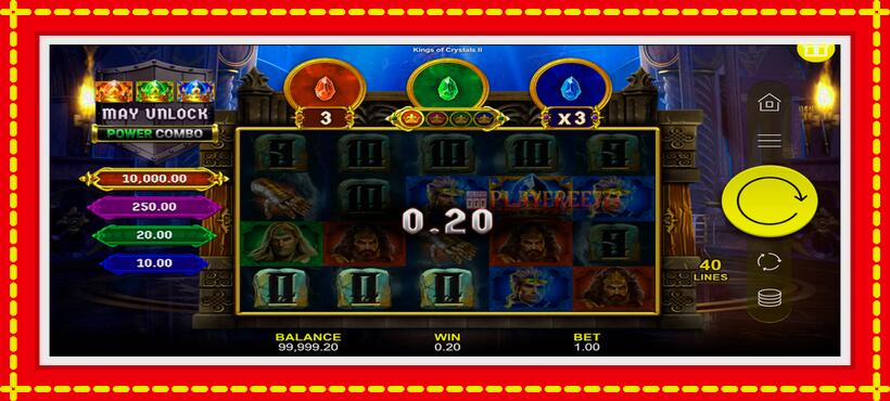 Slot machine Kings of Crystals II Power Combo with access to free game online, picture 2