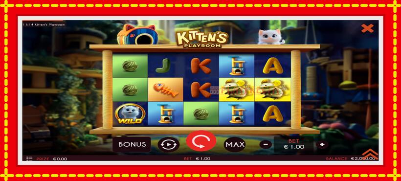 Slot machine Kittens Playroom with access to free game online, picture 2