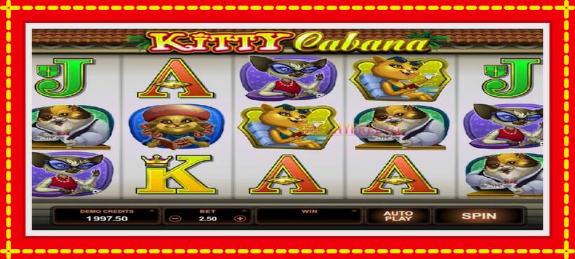 Slot machine Kitty Cabana with access to free game online, picture 2