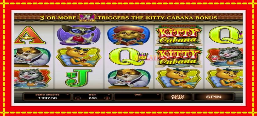 Slot machine Kitty Cabana with access to free game online, picture 3