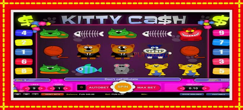 Slot machine Kitty Cash with access to free game online, picture 1