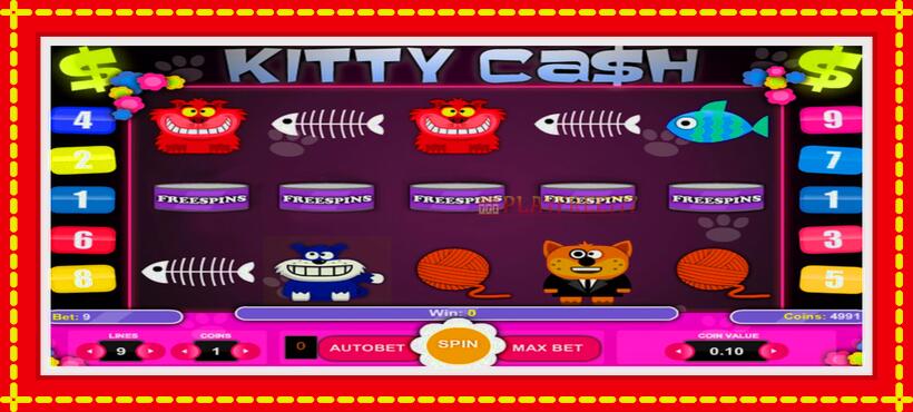 Slot machine Kitty Cash with access to free game online, picture 2