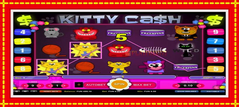 Slot machine Kitty Cash with access to free game online, picture 3