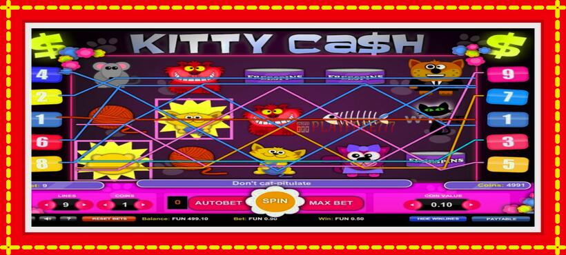 Slot machine Kitty Cash with access to free game online, picture 4