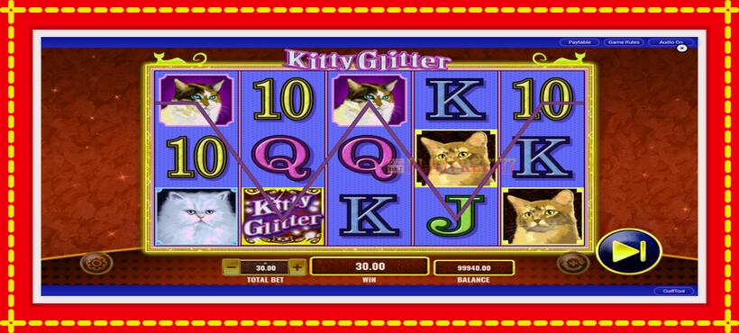 Slot machine Kitty Glitter with access to free game online, picture 3