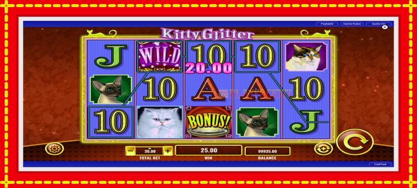 Slot machine Kitty Glitter with access to free game online, picture 4