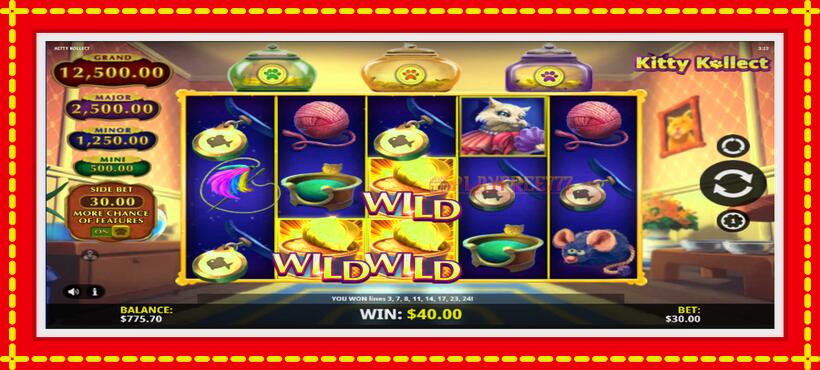 Slot machine Kitty Kollect with access to free game online, picture 5