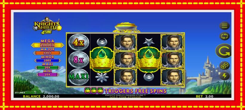 Slot machine Knights Shield Link & Win 4Tune with access to free game online, picture 2