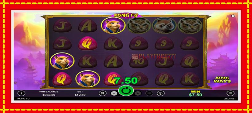 Slot machine Kong Fu with access to free game online, picture 3