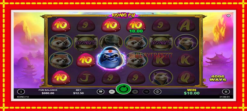 Slot machine Kong Fu with access to free game online, picture 4