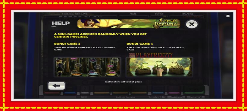 Slot machine La Bruja Fortuna with access to free game online, picture 7