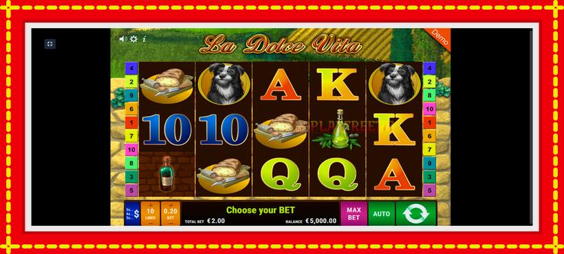 Slot machine La Dolce Vita with access to free game online, picture 1