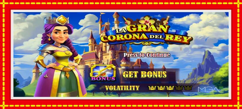 Slot machine La Gran Corona del Rey with access to free game online, picture 1