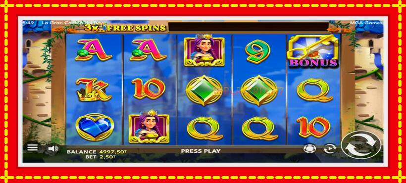 Slot machine La Gran Corona del Rey with access to free game online, picture 2