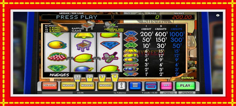 Slot machine La Taberna with access to free game online, picture 1