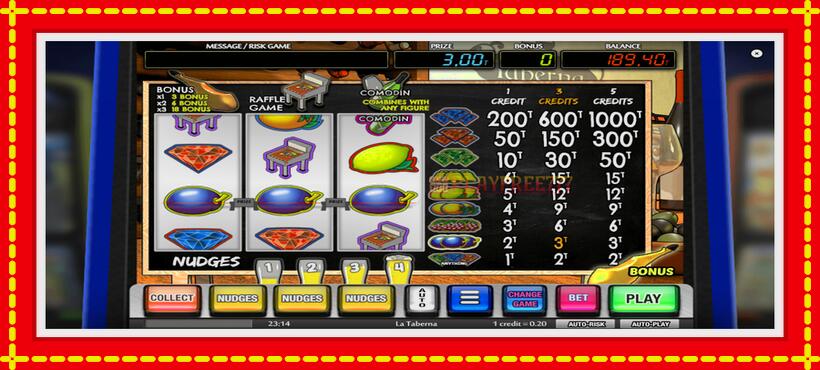 Slot machine La Taberna with access to free game online, picture 2