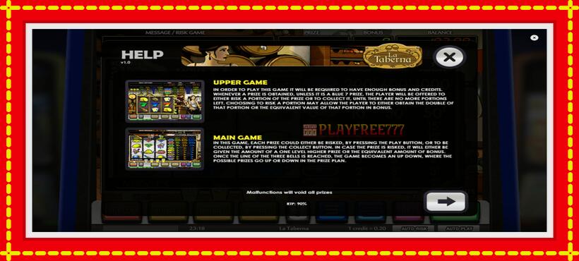 Slot machine La Taberna with access to free game online, picture 5