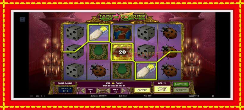 Slot machine Lady of Fortune with access to free game online, picture 3