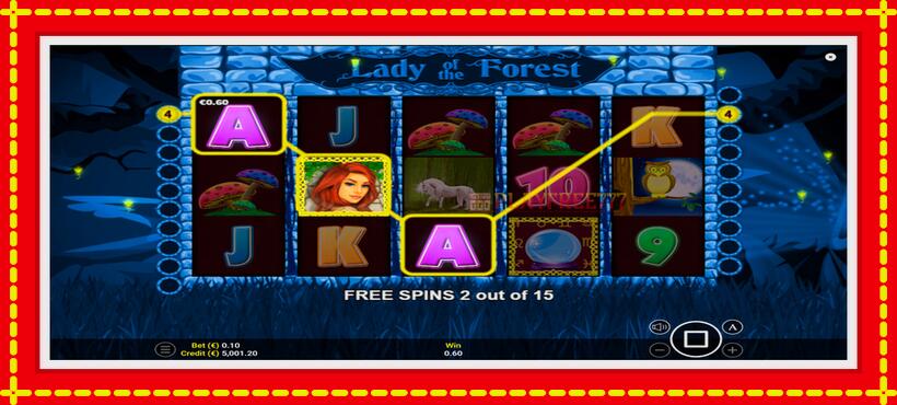 Slot machine Lady of the Forest with access to free game online, picture 2