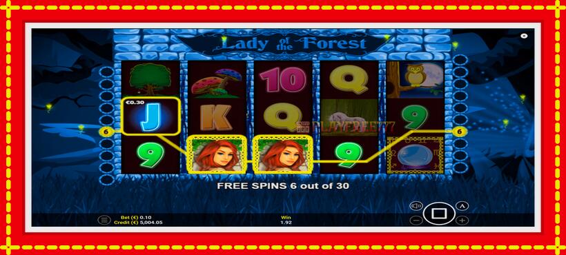 Slot machine Lady of the Forest with access to free game online, picture 4