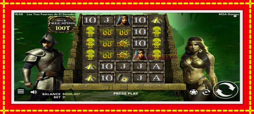 Slot machine Las Tres Fuerzas de El Dorado with access to free game online, picture 2