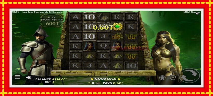 Slot machine Las Tres Fuerzas de El Dorado with access to free game online, picture 3