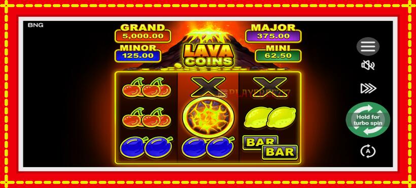 Slot machine Lava Coins with access to free game online, picture 2