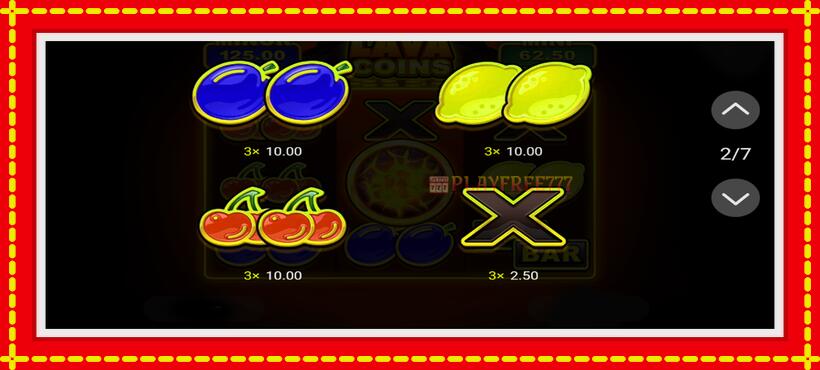 Slot machine Lava Coins with access to free game online, picture 6