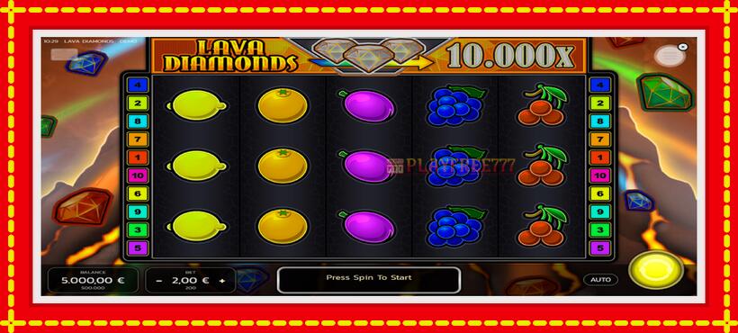 Slot machine Lava Diamonds with access to free game online, picture 1