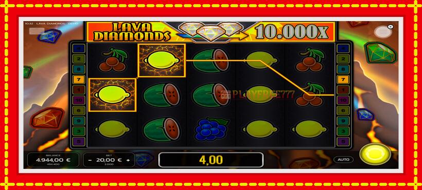 Slot machine Lava Diamonds with access to free game online, picture 2