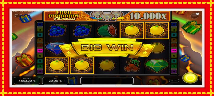 Slot machine Lava Diamonds Christmas with access to free game online, picture 4