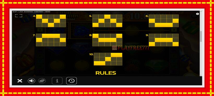 Slot machine Lava Diamonds Christmas with access to free game online, picture 7