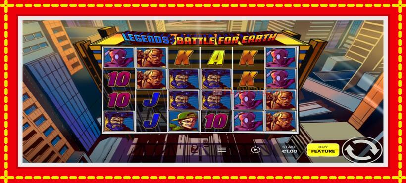 Slot machine Legends: Battle for Earth with access to free game online, picture 1