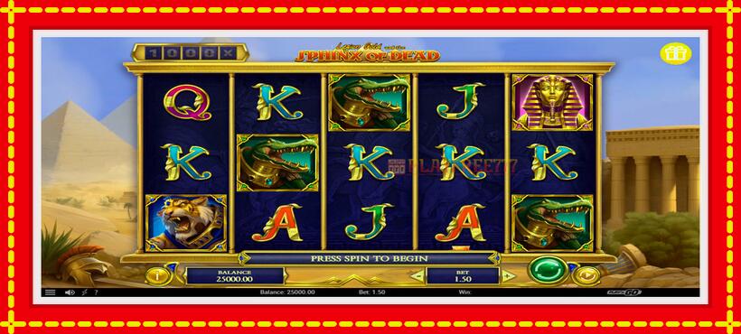 Slot machine Legion Gold and the Sphinx of Dead with access to free game online, picture 1