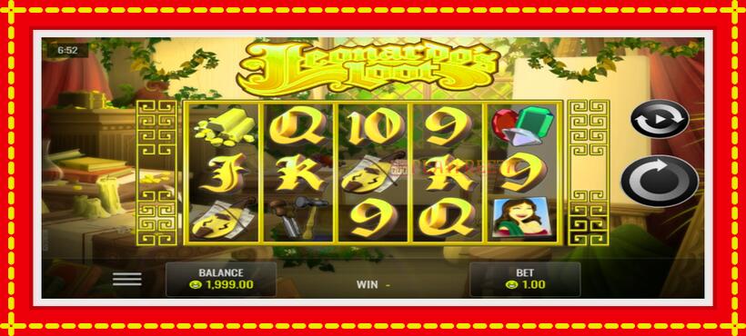 Slot machine Leonardo’s Loot with access to free game online, picture 1