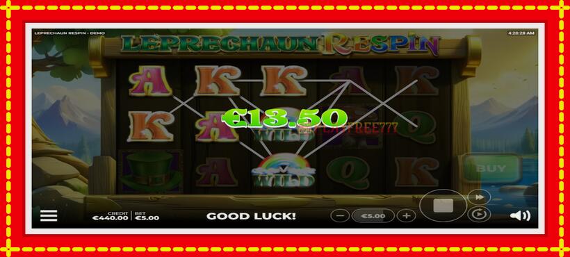 Slot machine Leprechaun Respin with access to free game online, picture 3