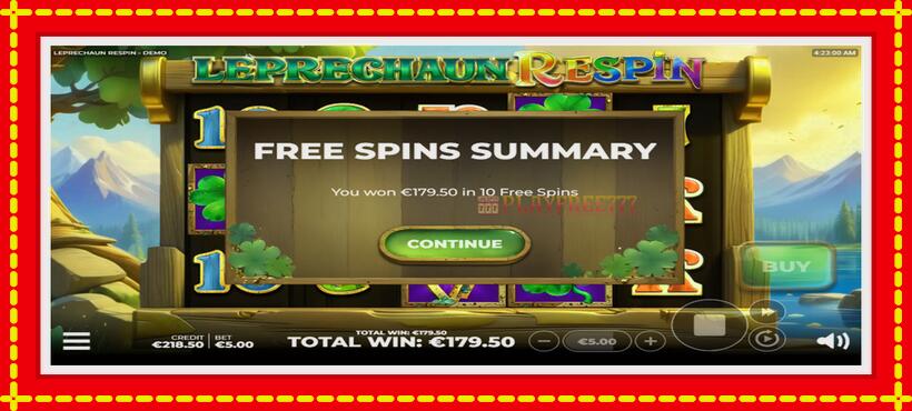 Slot machine Leprechaun Respin with access to free game online, picture 6