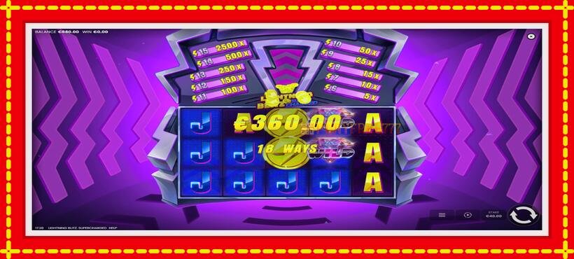 Slot machine Lightning Blitz Supercharged with access to free game online, picture 2