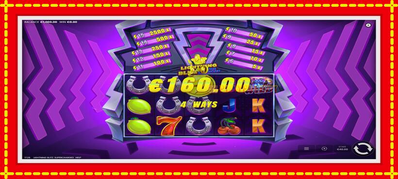 Slot machine Lightning Blitz Supercharged with access to free game online, picture 3