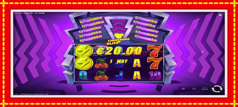 Slot machine Lightning Blitz Supercharged with access to free game online, picture 4