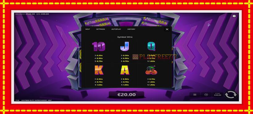 Slot machine Lightning Blitz Supercharged with access to free game online, picture 5