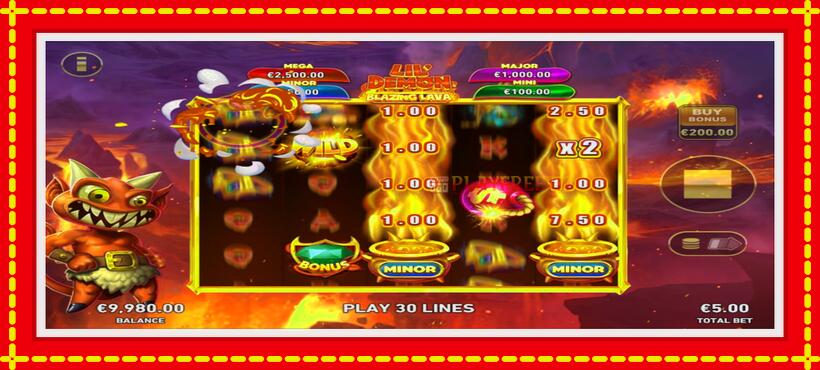 Slot machine Lil Demon Blazing Lava with access to free game online, picture 2